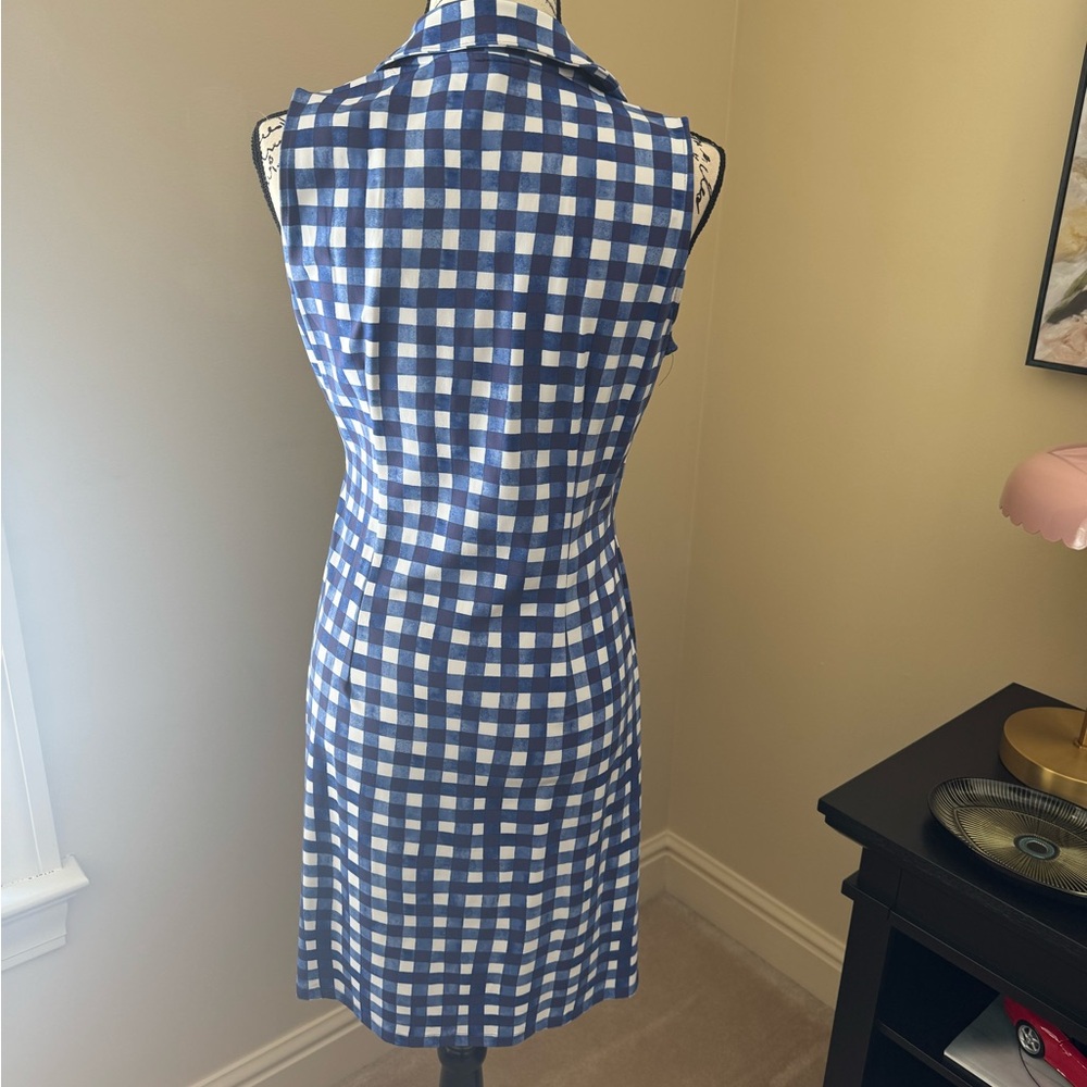 Talbots Blue and White Gingham Dress - Picture 5 of 8